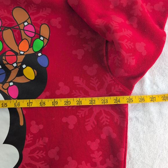 Disney MickeyMouse ChristmasCrewneck AntlersTangled Lights Sweatshirt Women's2XL - Picture 5 of 8